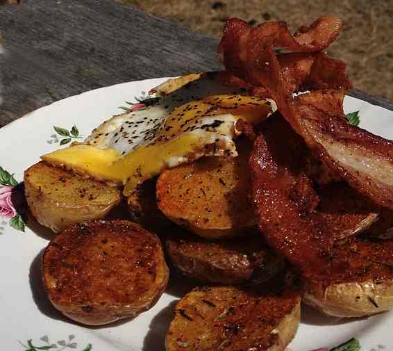 Bayou potatoes Bacon and Eggs